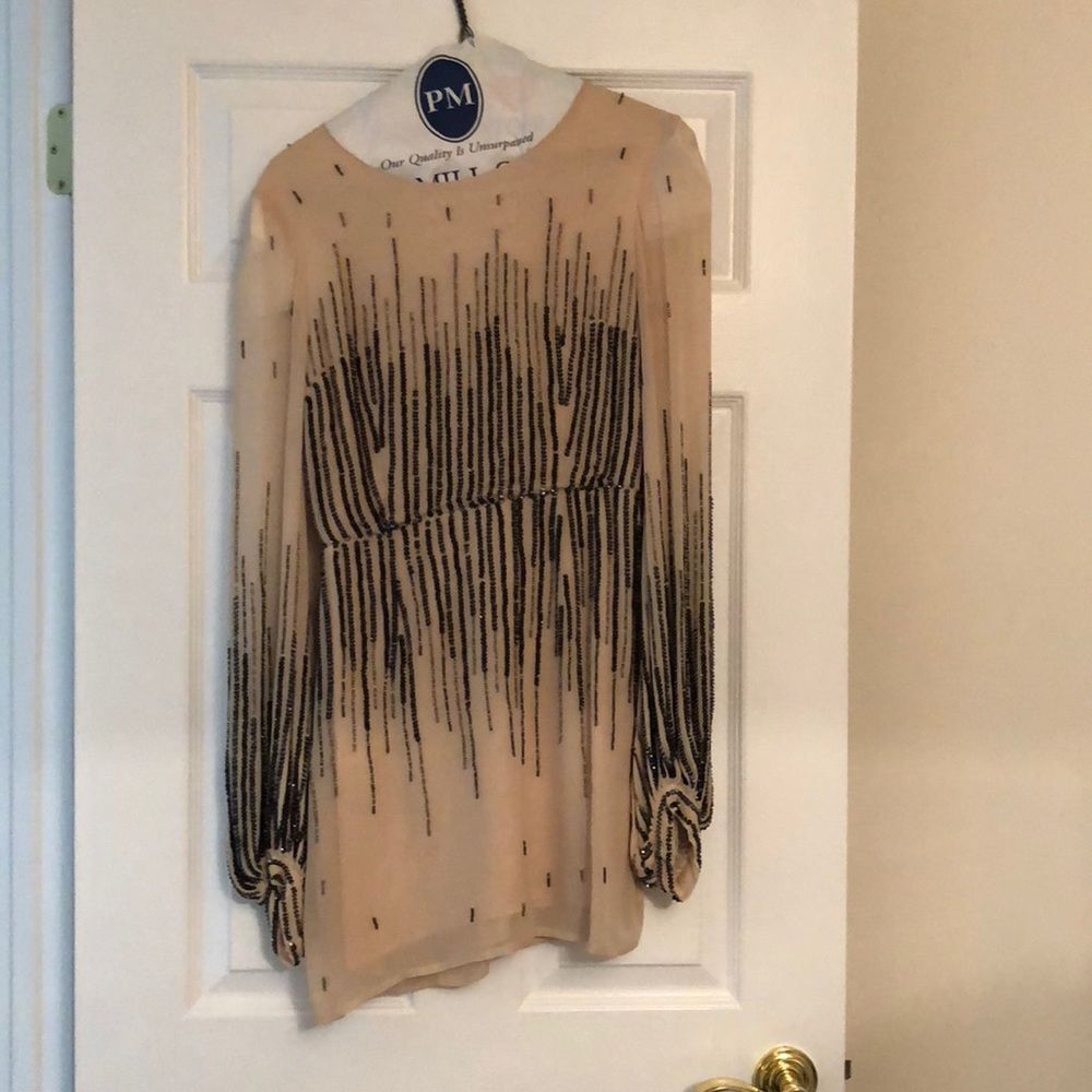 ASOS sequin long sleeve party dress size 4